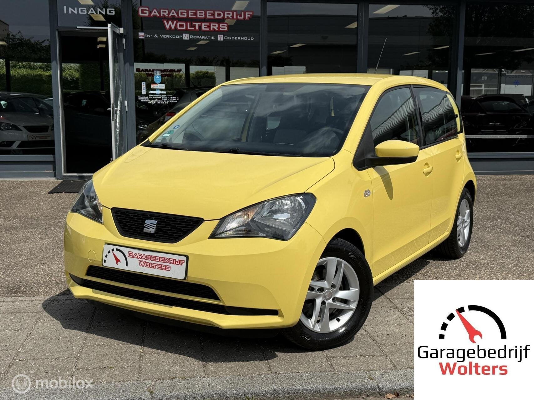 Seat Mii 1.0 ZOMER + WINTERBANDEN AIRCO 5DR LMV NW APK, Auto's, Voorwielaandrijving, Stof, Zwart, Mii