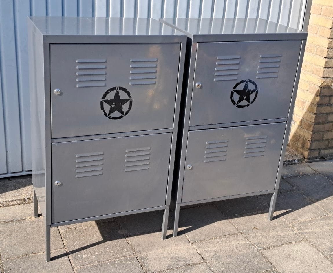 Set van 2 metalen IKEA PS kasten, Huis en Inrichting, Kasten | Lockerkasten, Ophalen, Gebruikt