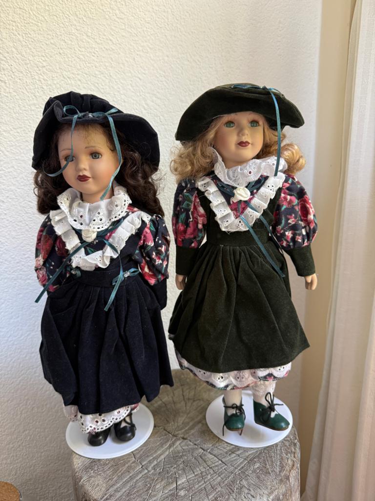 2 Antieke Porseleinen Poppen - 40 cm, Antiek en Kunst, Antiek | Speelgoed, Ophalen