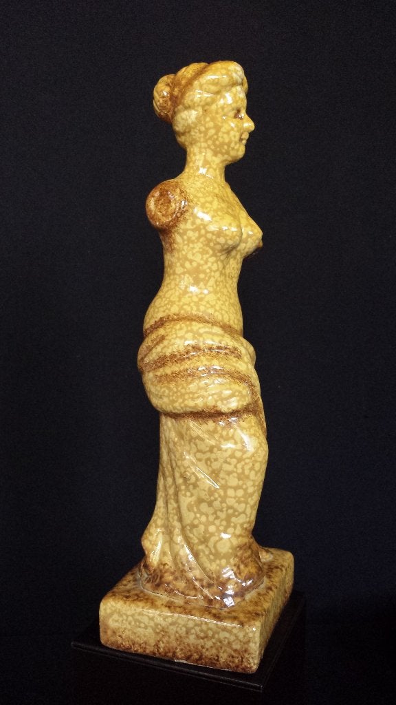 BEELDJE de VENUS van Milo <> Souvenir Griekenland <> Hg 26cm, Antiek en Kunst, Ophalen of Verzenden, Geglazuurd, 20 - 50 cm, Geel