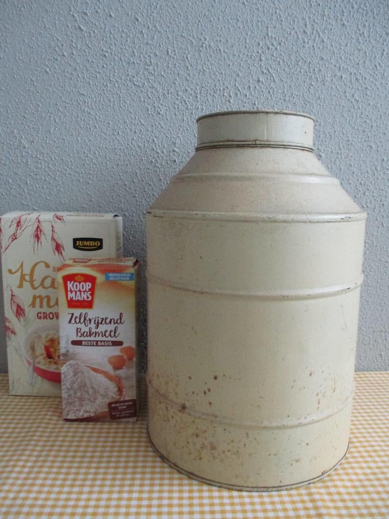 Grote Brocante Voorraadblik Retro, Verzamelen, Blikken, Ophalen of Verzenden, Zo goed als nieuw, Overige