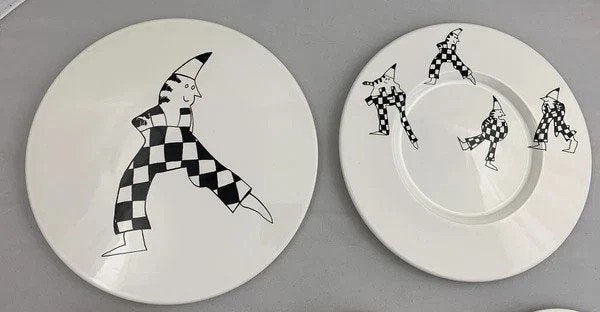 Birgit Stigter Ikea 1999 taartbord serveerbord met bordjes, Verzenden