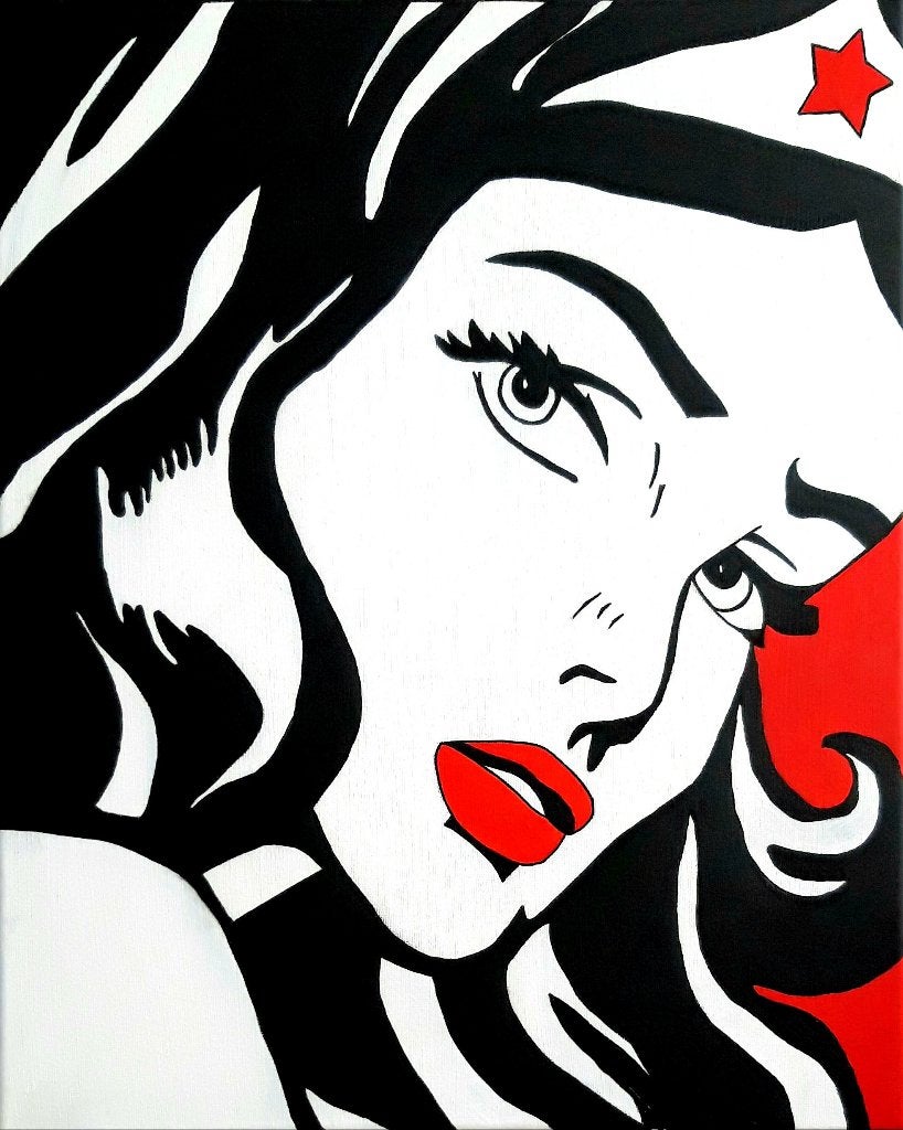 Wonder Woman - Unvincible - Schilderij, Antiek en Kunst, Ophalen of Verzenden