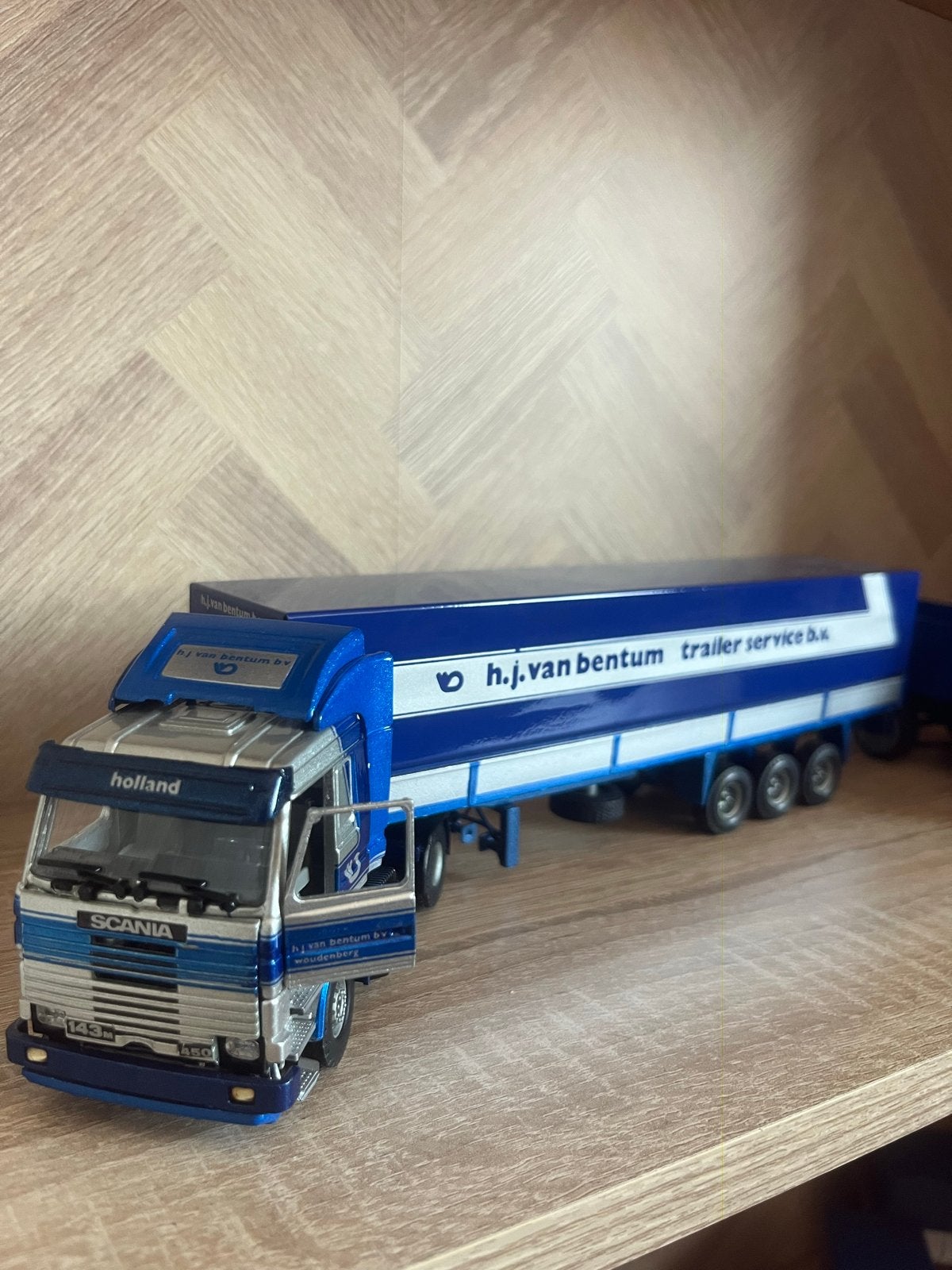 Tekno Scania H.J. van Bentum Trailer Service B.V., Overige merken, Gebruikt, 1:32 tot 1:50, Ophalen of Verzenden