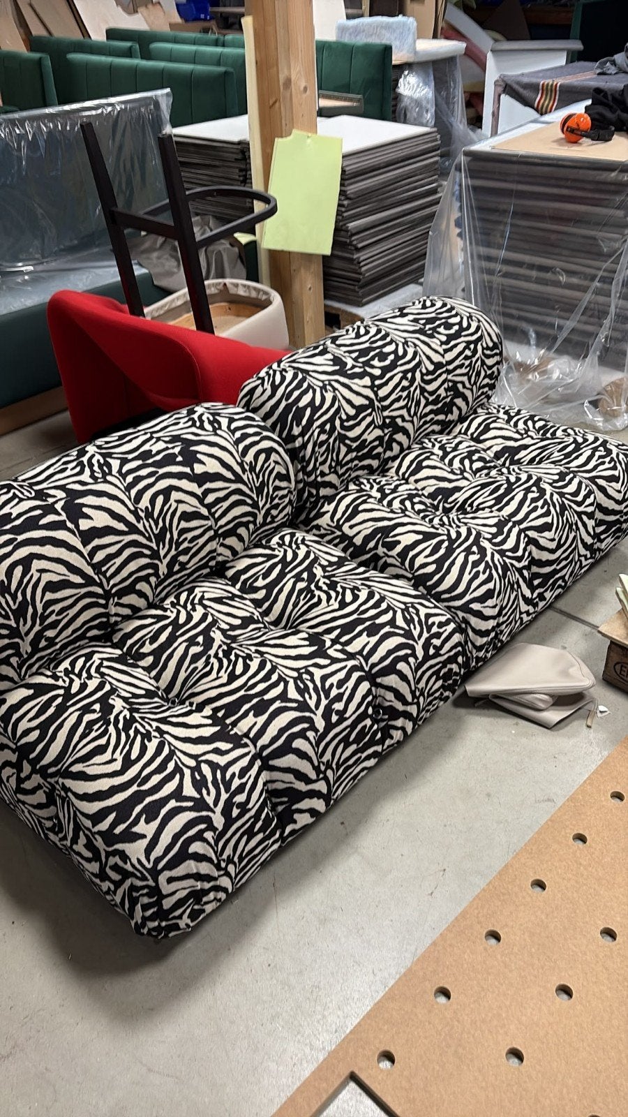 originele unieke vintage B&B Camaleonda gobelin zebra stof, Ophalen of Verzenden, Nieuw, Tweepersoons