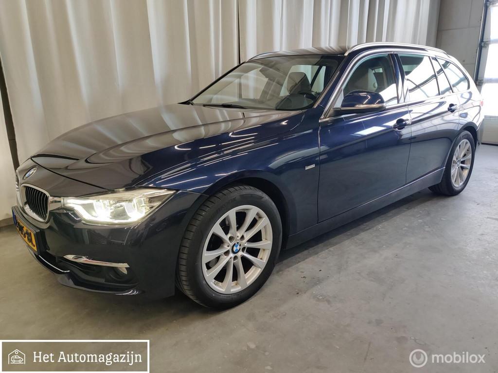BMW 3-serie Touring 318i LCI Luxury|Automaat|Leer|Trekh|Navi, Auto's, BMW, Automaat, Gebruikt, Euro 6, Blauw
