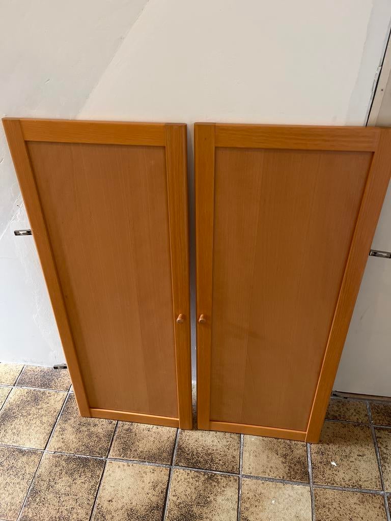 Ikea Oxberg deurtjes (2x) 40x98cm beuken voor Billy, Huis en Inrichting, Minder dan 50 cm, Ophalen of Verzenden, Zo goed als nieuw