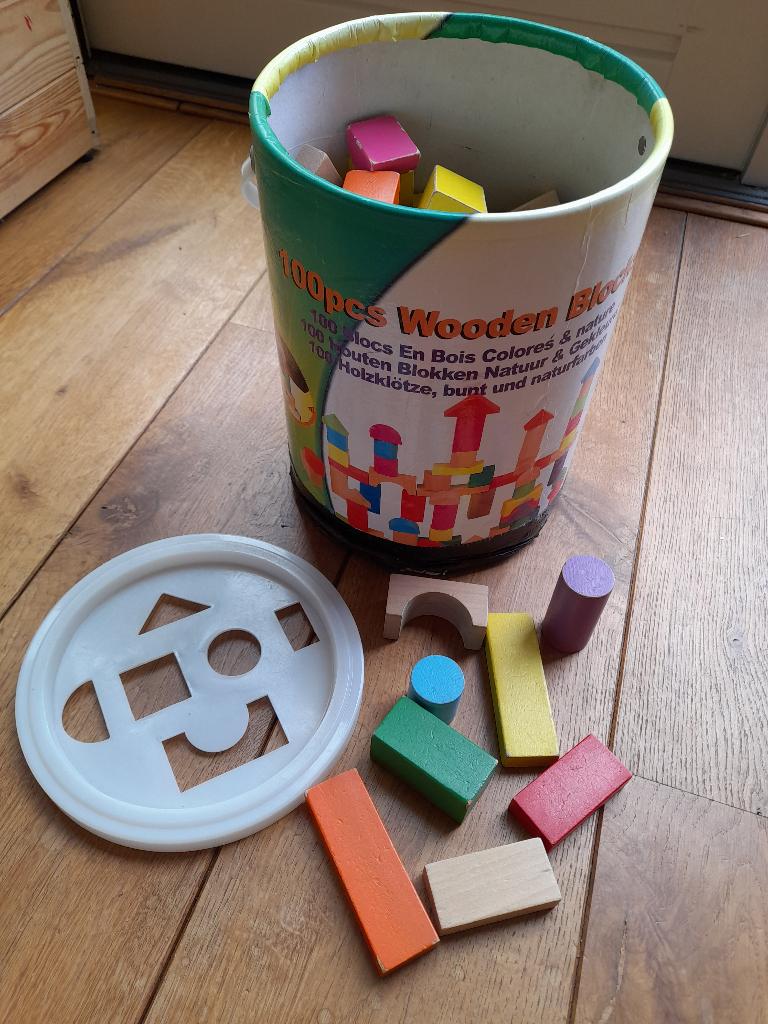 Trommel houten trommel - 100 stuks, Ophalen of Verzenden, Gebruikt