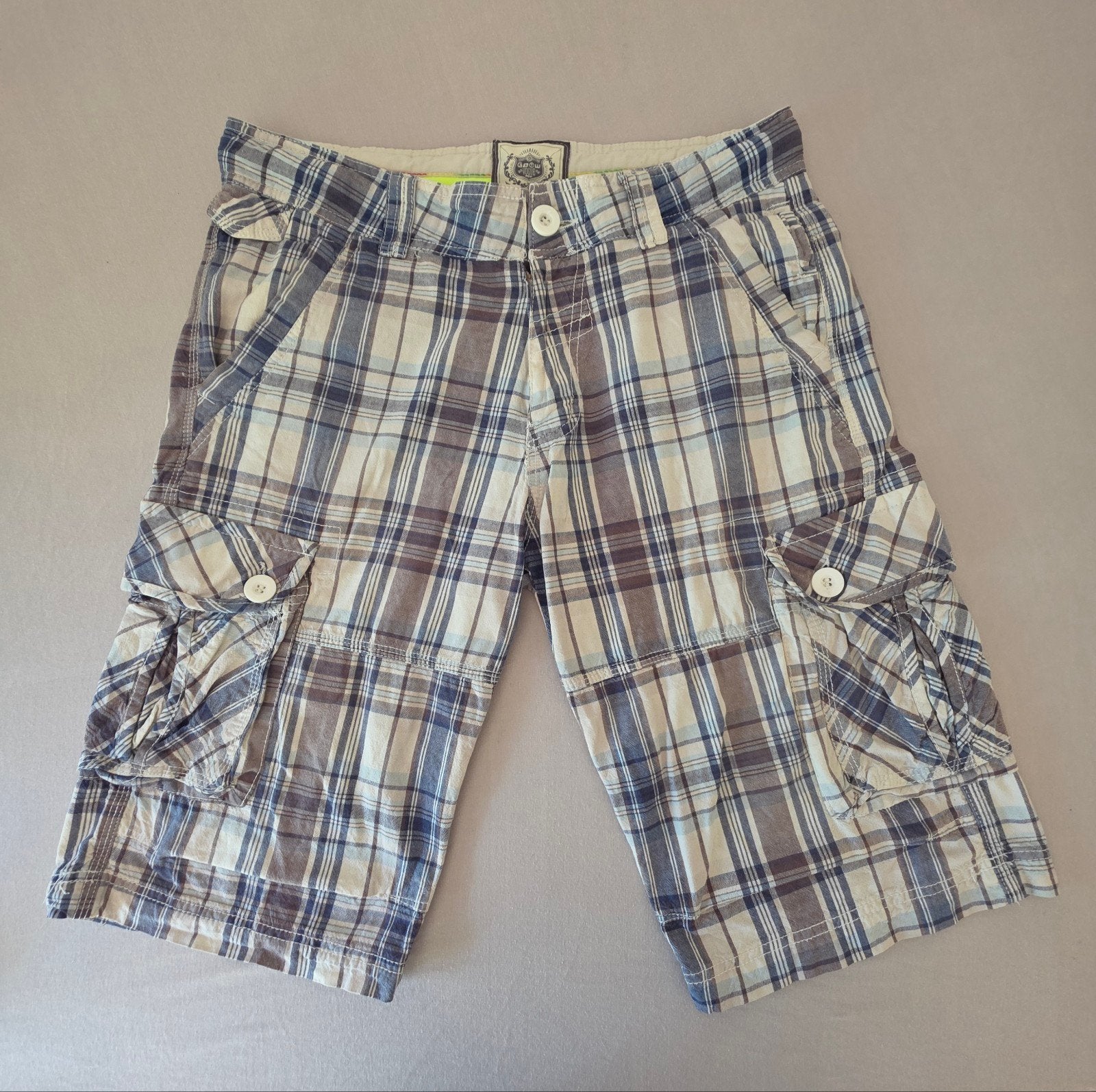 Tai Wang geruite cargo shorts/ heren korte broek - Maat 32, Kleding | Heren, Broeken en Pantalons, Onbekend, Verzenden, Onbekend
