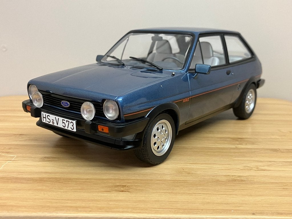 Ford Fiesta XR2 van 1981 Blauw metallic  1/18 Norev, Ophalen of Verzenden, Nieuw, Auto, Norev
