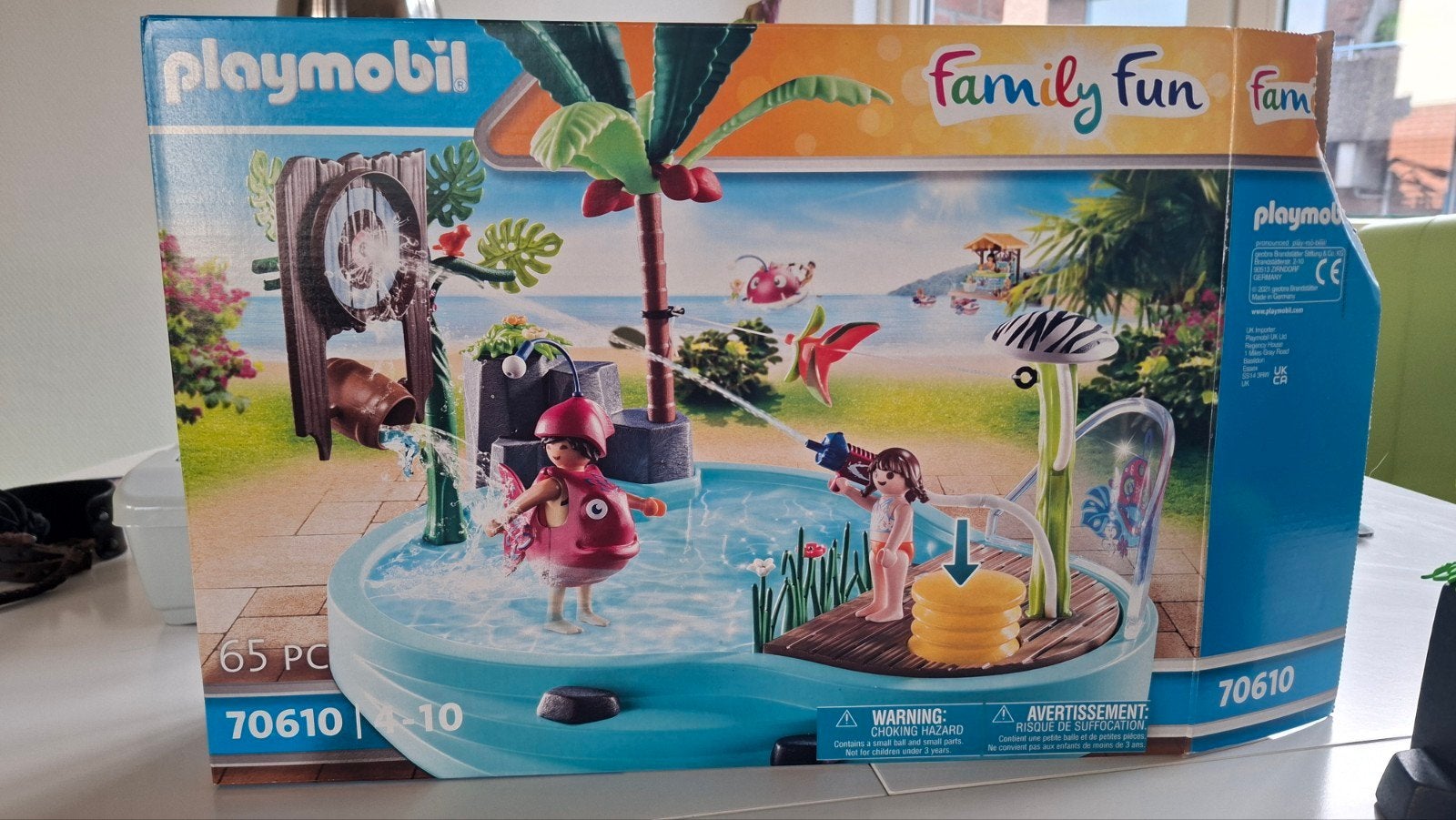 Playmobil Family Fun Zwembad 70610 met doos en handleiding, Ophalen of Verzenden, Zo goed als nieuw, Jongen of Meisje