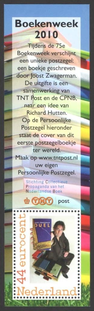 Bladwijzerpostzegel Boekenweek 2010, Ophalen of Verzenden, Na 1940, Postfris