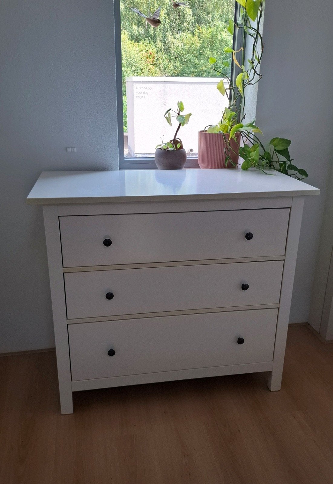 Witte ladekast / commode - 110x50x97 cm, Ophalen, Gebruikt, 100 tot 150 cm, 3 of 4 laden
