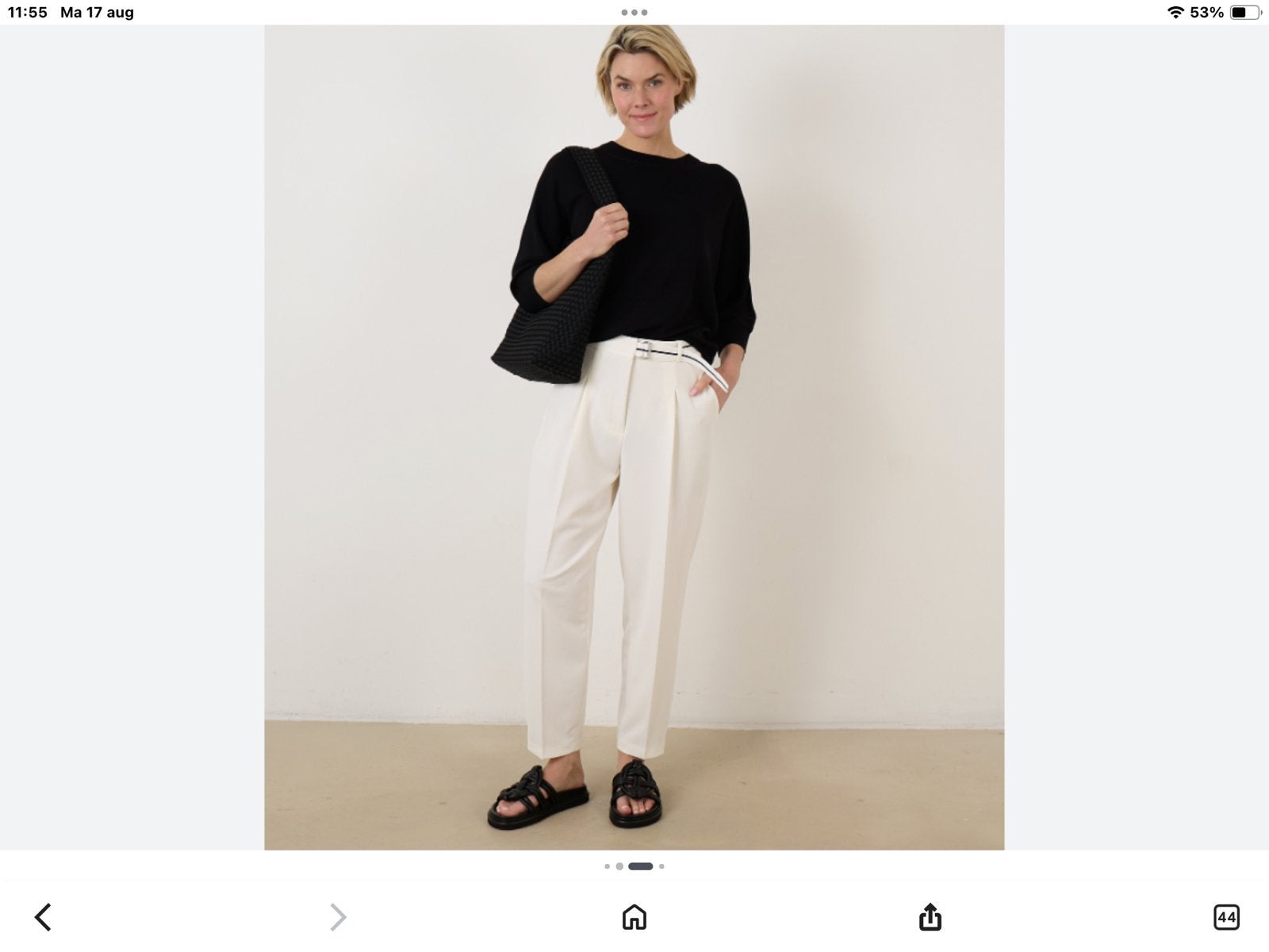 NIEUWE CAMBIO BROEK ECRU/OFF WHITE MODEL ELAINE MAAT 44, Maat 42/44 (L), Nieuw, Ophalen of Verzenden, Lang