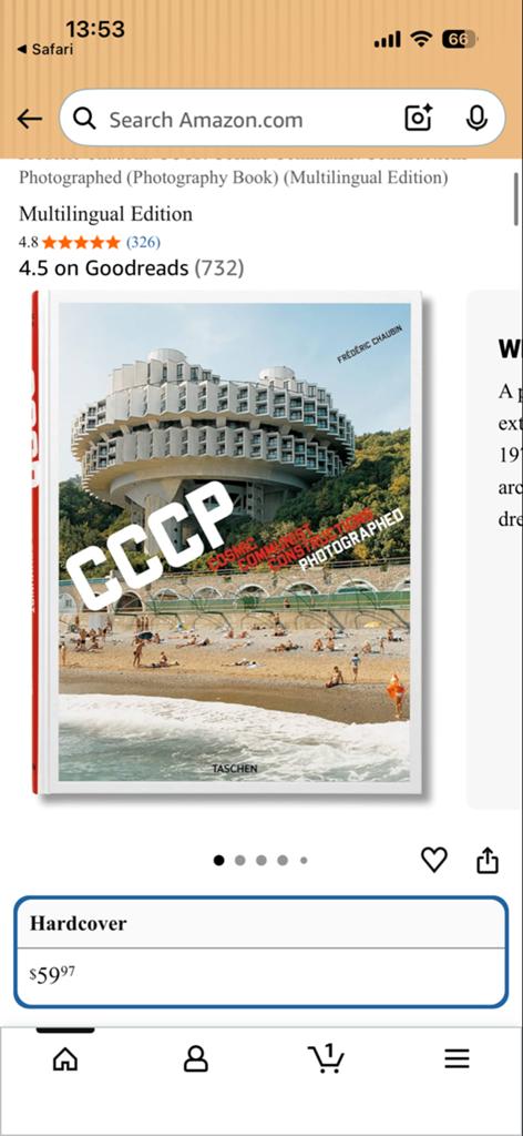 CCCP Photographed: Kosmische Communistische Constructies, Boeken, Ophalen of Verzenden, Zo goed als nieuw, Fotografie algemeen