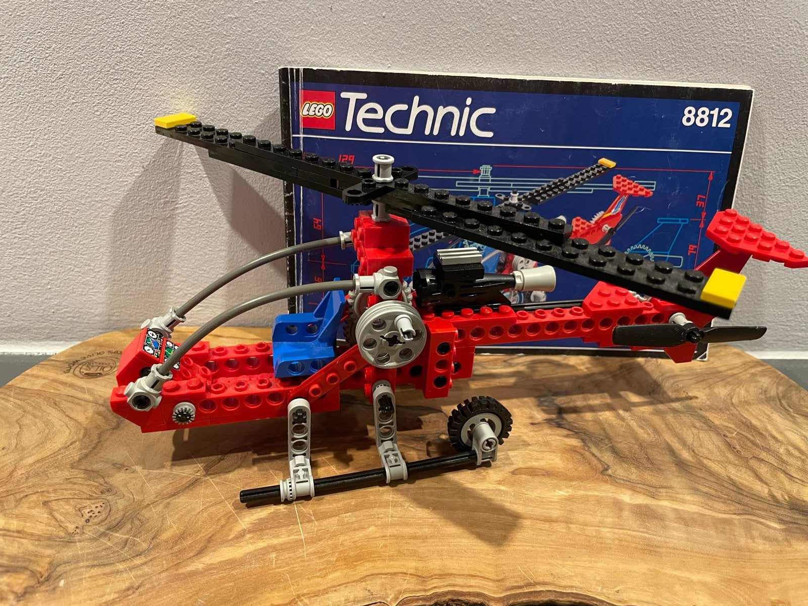 Retro LEGO Technic Helikopter 8812 - Compleet met instructie, Gebruikt, Lego, Ophalen of Verzenden, Complete set