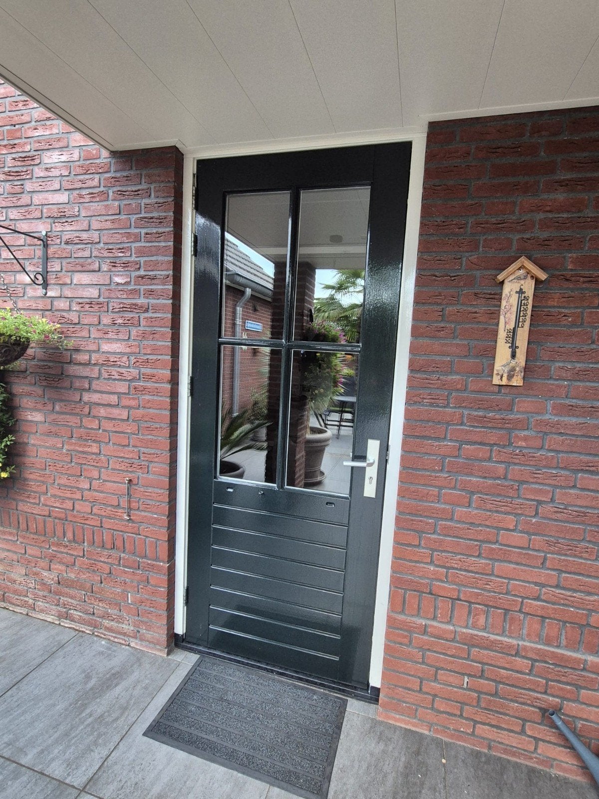 Buitendeur met 3-punts slot en scharnieren, 231x92 cm, Ophalen, Gebruikt, 80 tot 100 cm, 215 cm of meer