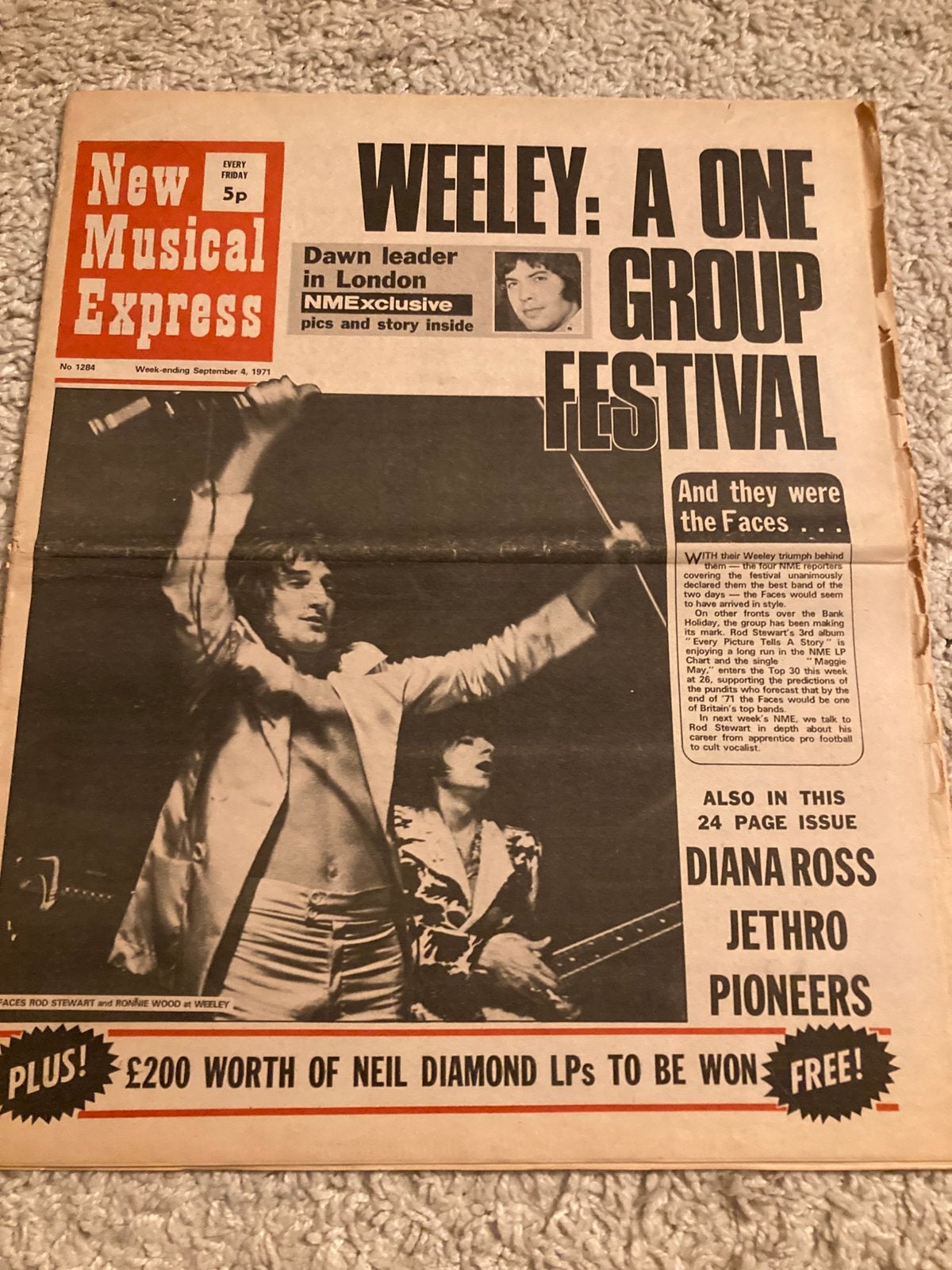 NME 4 september 1971 oa LED ZEPPELIN JETHRO TULL, Ophalen of Verzenden, Muziek, Film of Tv