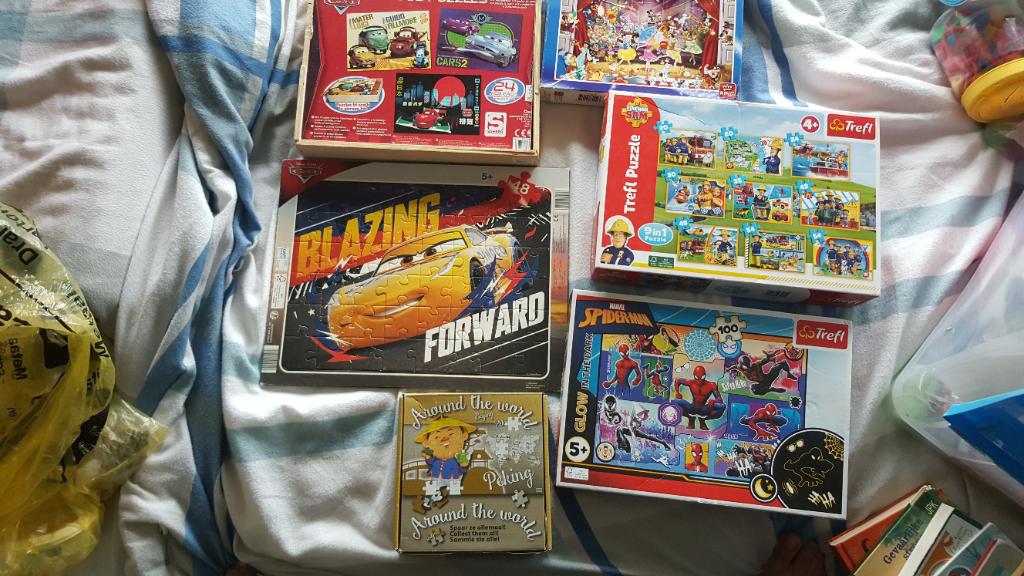 Diverse puzzels voor kinderen - Cars, Spiderman, Treft, Ophalen of Verzenden, Gebruikt, Elektrisch, Carrera