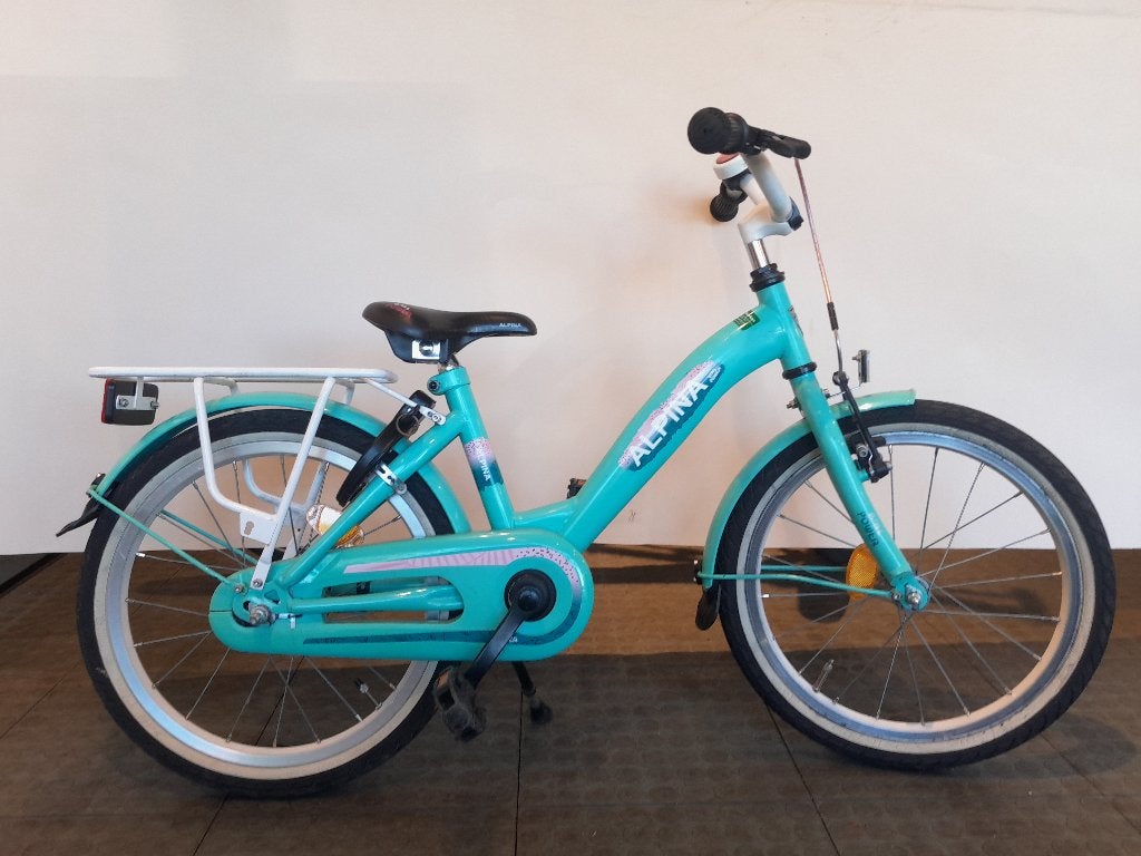 18 inch Alpina Girlpower met 1 handrem en een terugtraprem., Fietsen en Brommers, Fietsen | Meisjes, Ophalen, Terugtraprem, Alpina