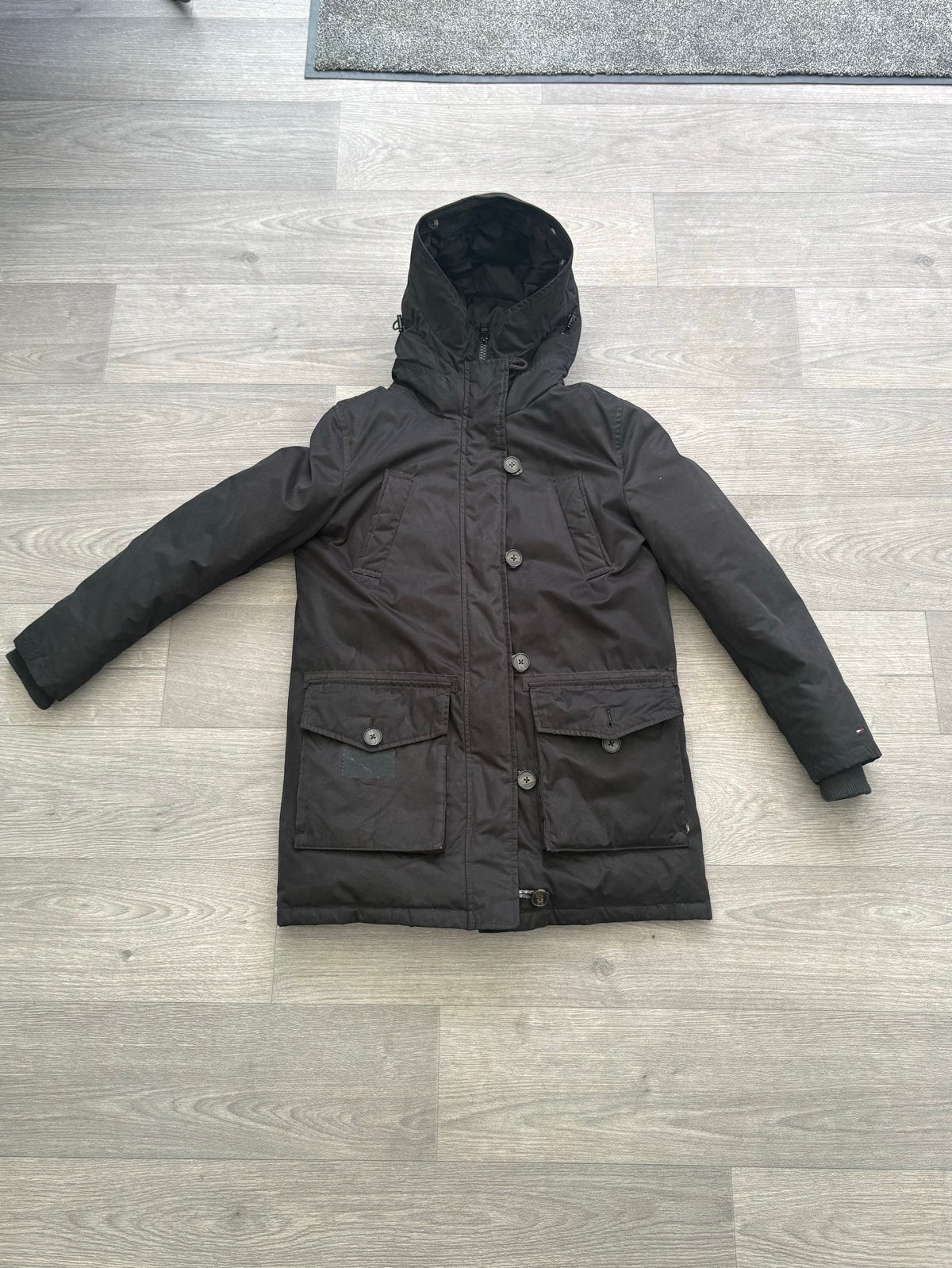 Tommy Hilfiger Denim jas, Ophalen of Verzenden, Gedragen, Maat 34 (XS) of kleiner, Zwart