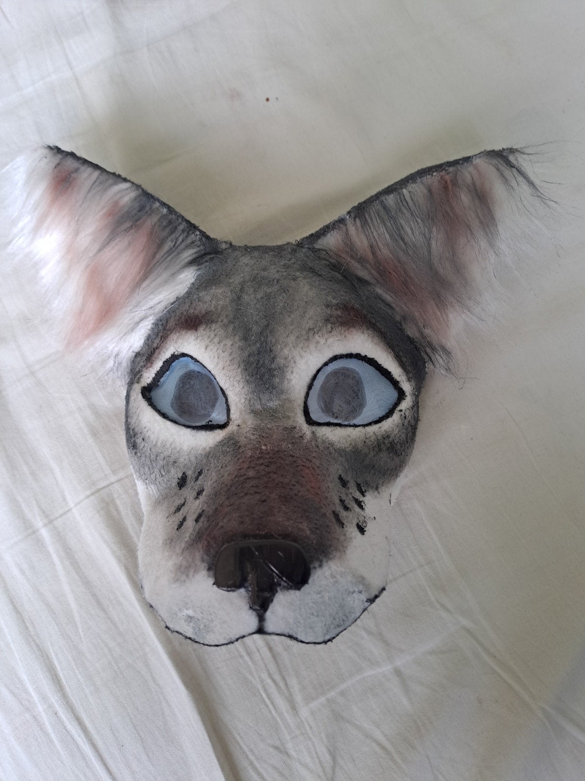 Grijze dierenmasker met beweegbare oren, Ophalen, Nieuw, Overige typen