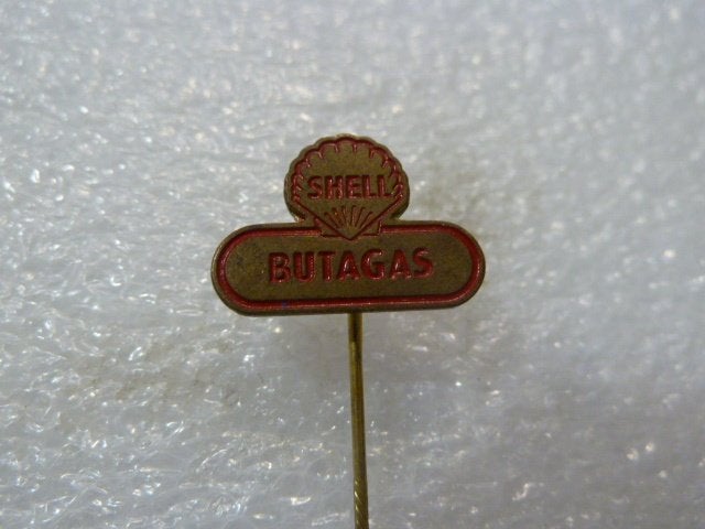 Vintage Shell Butagaz Speldje, Verzamelen, Ophalen of Verzenden, Gebruikt, Merk, Speldje of Pin