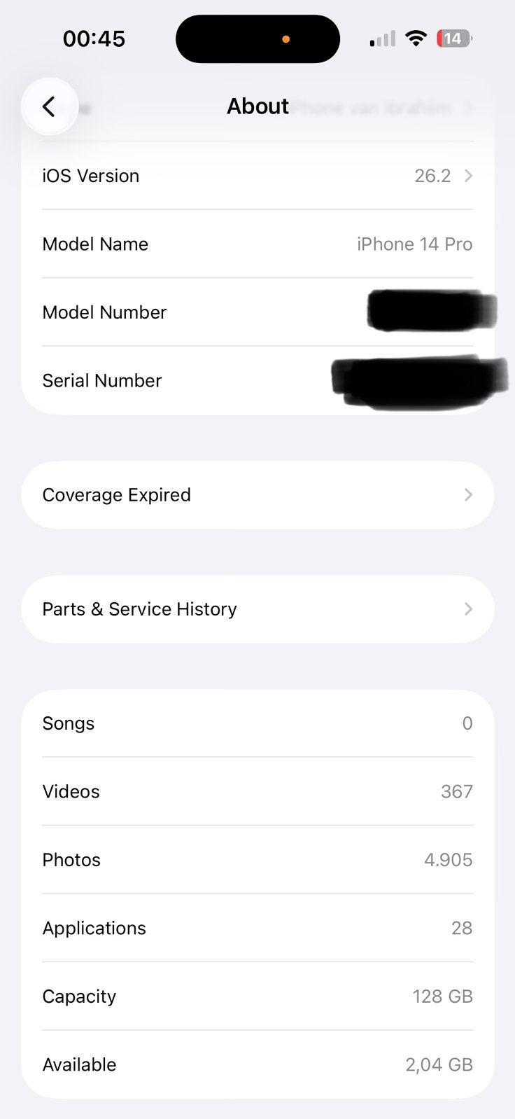 Foto 4 van IPHONE 14 PRO 128 G 86%