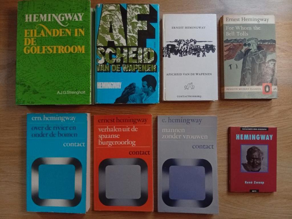 Diverse boeken Ernest Hemingway, Boeken, Ophalen of Verzenden, Gelezen, Ernest Hemingway, Amerika