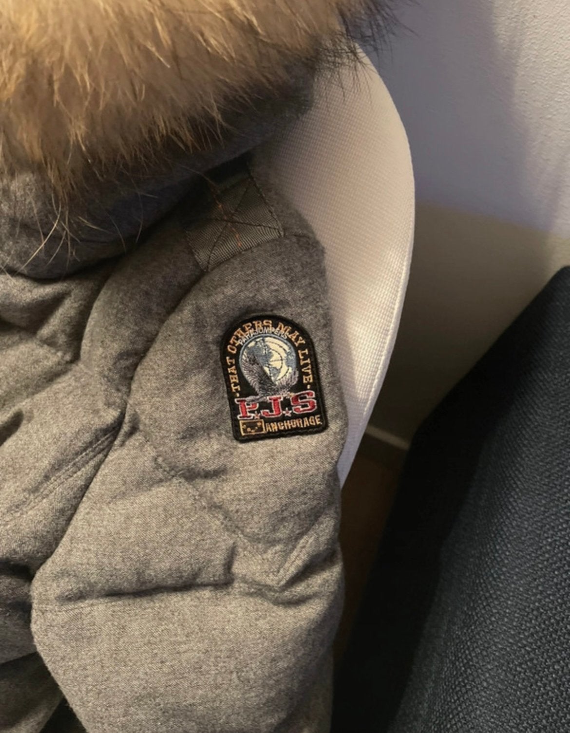 Parajumpers Wool-Look Donsjas – Grijs Mélange – Maat S, Ophalen of Verzenden, Zo goed als nieuw, Maat 36 (S), Grijs