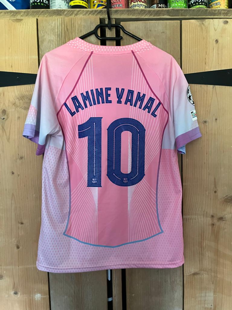Roze FC Barcelona shirt Lamine Yamal #10 - Maat M Nike, Verzenden, Zo goed als nieuw, Maat 48/50 (M), Roze