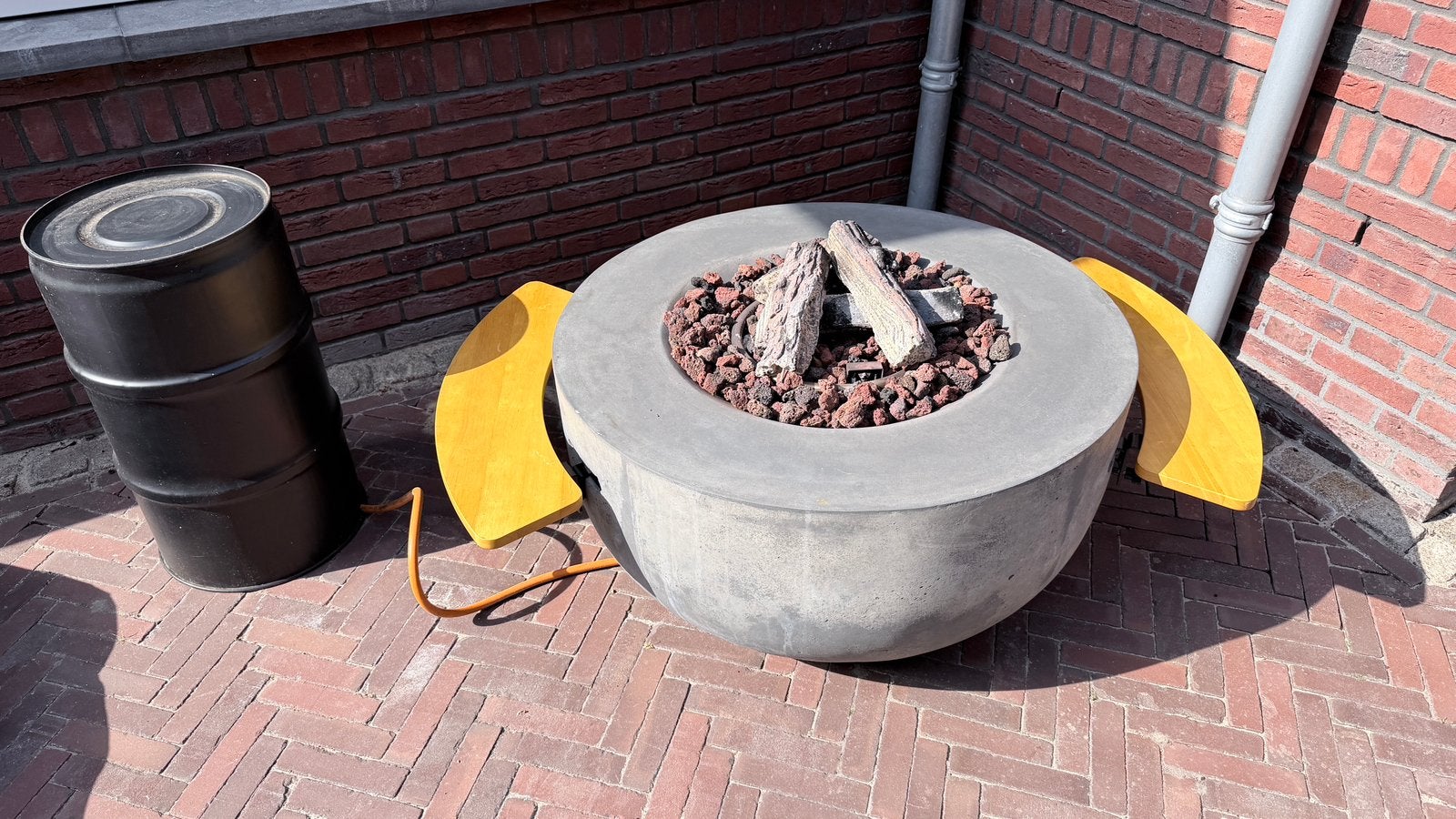Happy Cocooning vuurtafel met grill set!, Ophalen, Gebruikt