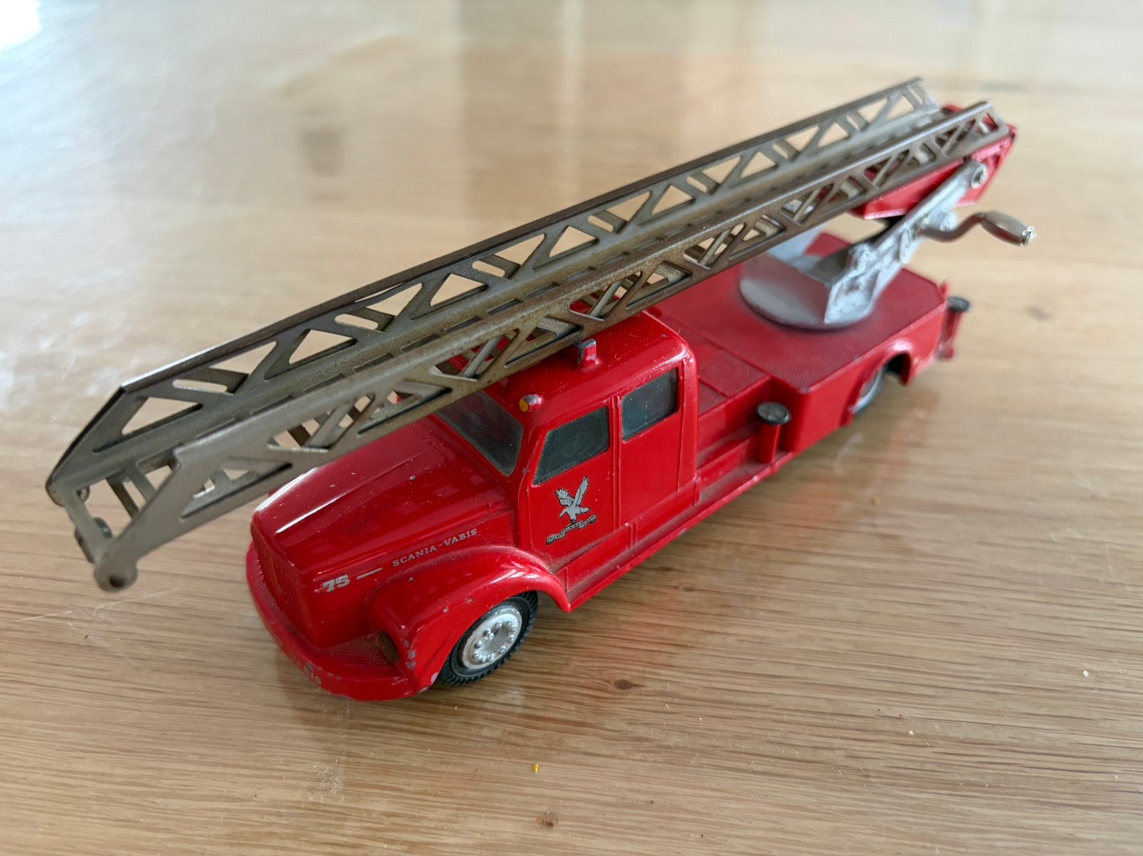 Tekno Denmark Scania Vabis brandweerwagen., Hobby en Vrije tijd, Ophalen of Verzenden, Gebruikt, Bus of Vrachtwagen, Tekno