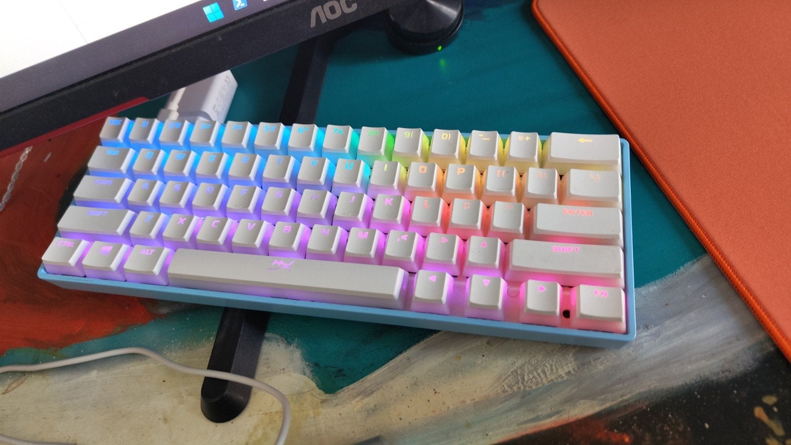 Gk61 Cherry MX brown mechanical keyboard 60%, Ophalen of Verzenden, Gebruikt