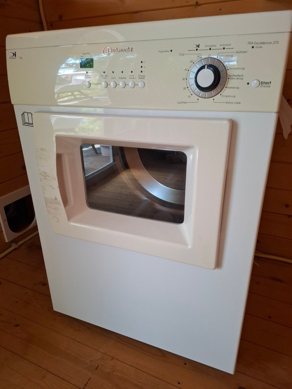 Bauknecht TRA Excellence 270 Luchtafvoer Wasdroger 7kg, Ophalen, 6 tot 8 kg, Gebruikt, Luchtafvoer