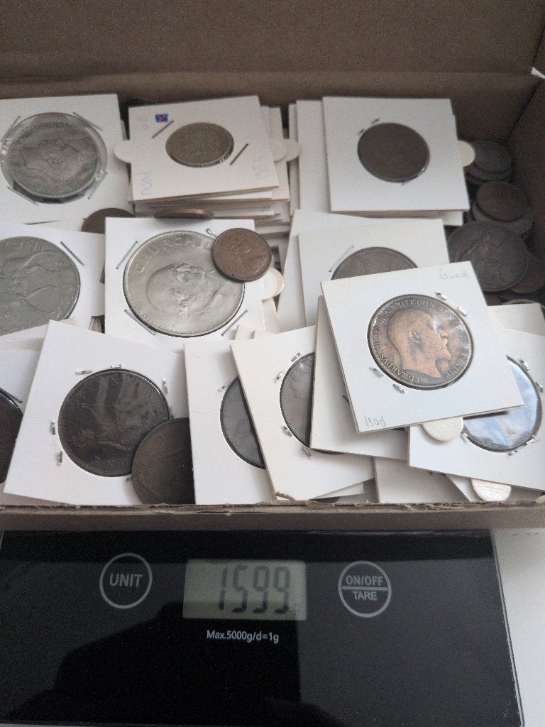1,5 kilo munten verzameling Engeland, Ophalen of Verzenden, Buitenland, Munten
