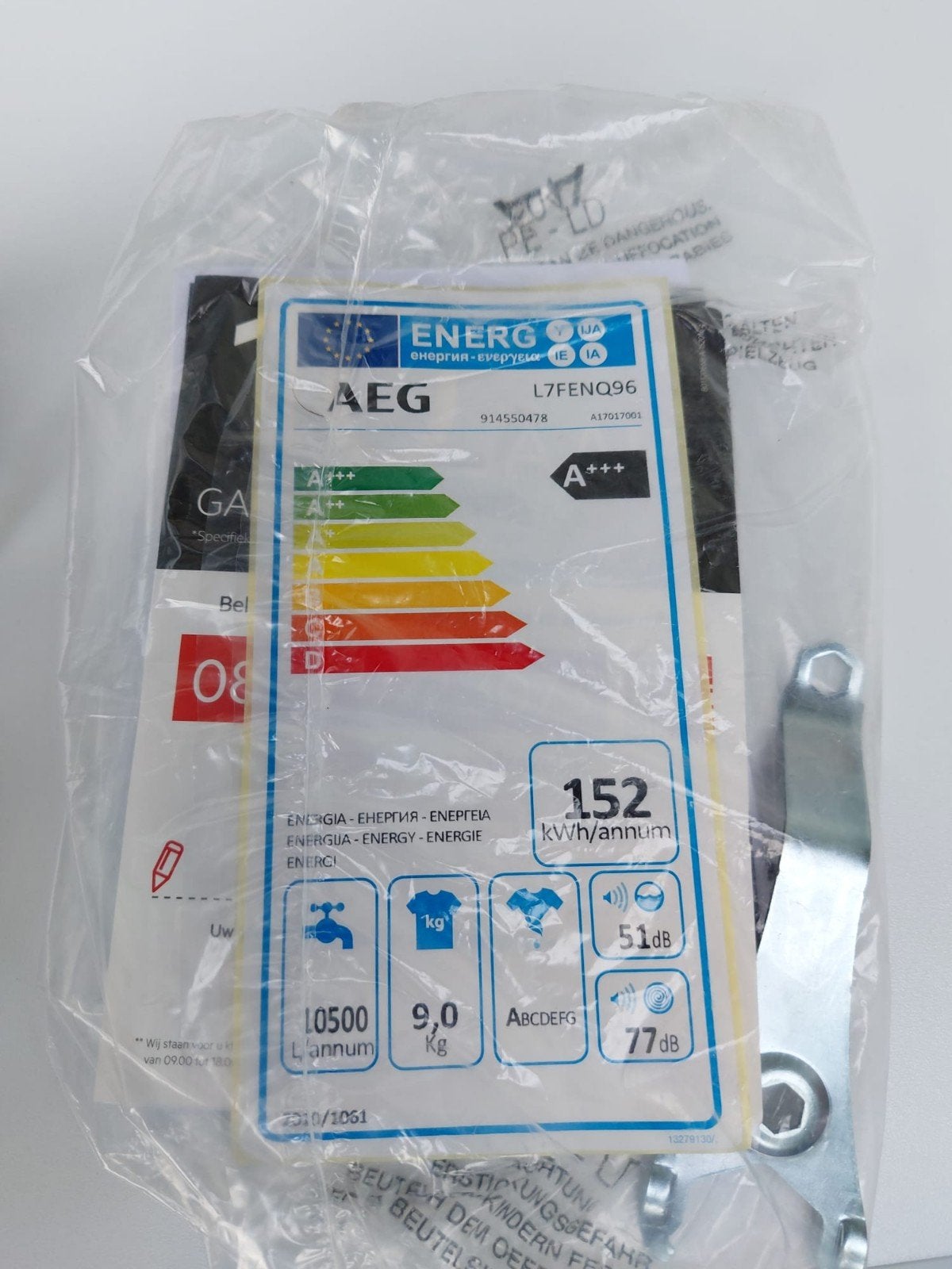 Foto 8 van Aeg wasmachine 9 kg Autodose