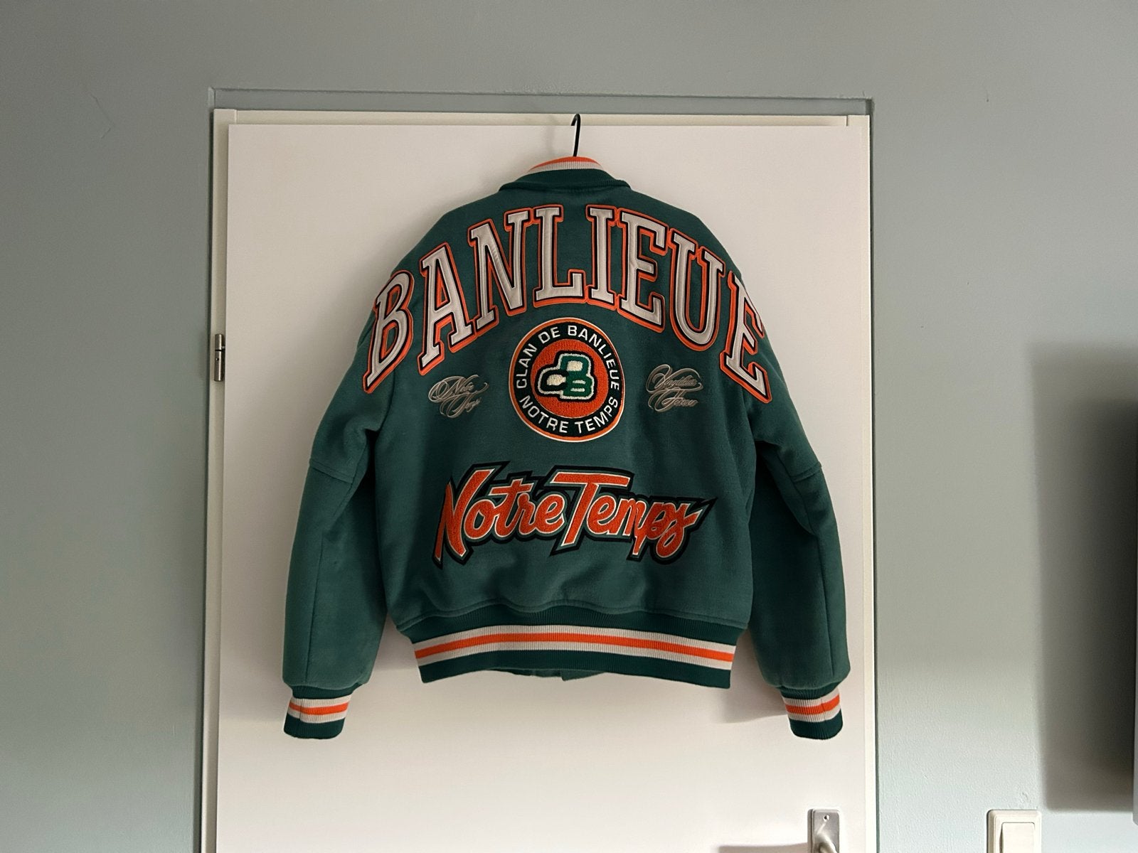 Banlieue varsity jacket petrol groen maat L, Verzenden, Zo goed als nieuw, Maat 52/54 (L), Groen