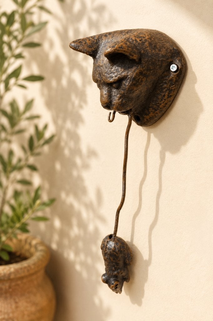 KAT EN MUIS / DEURKLOPPER / GIETIJZER / POES, Huis en tuin decoratie Marie, Nieuw, Info@huisentuindecoratiemarie.nl, Peize