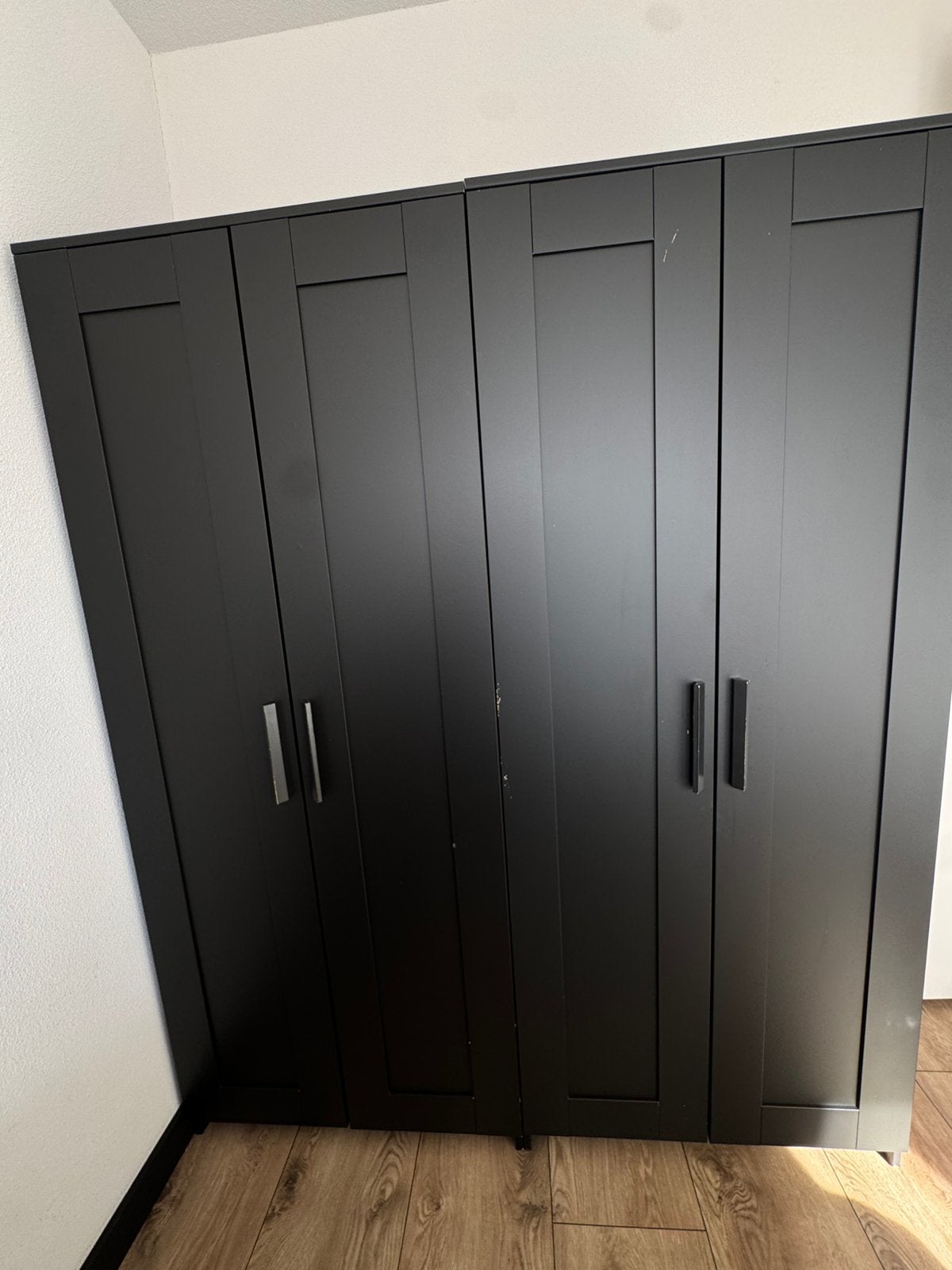 2x Brimnes ikea kledingkast zwart, 100 tot 150 cm, Ophalen of Verzenden, Zo goed als nieuw, 150 tot 200 cm