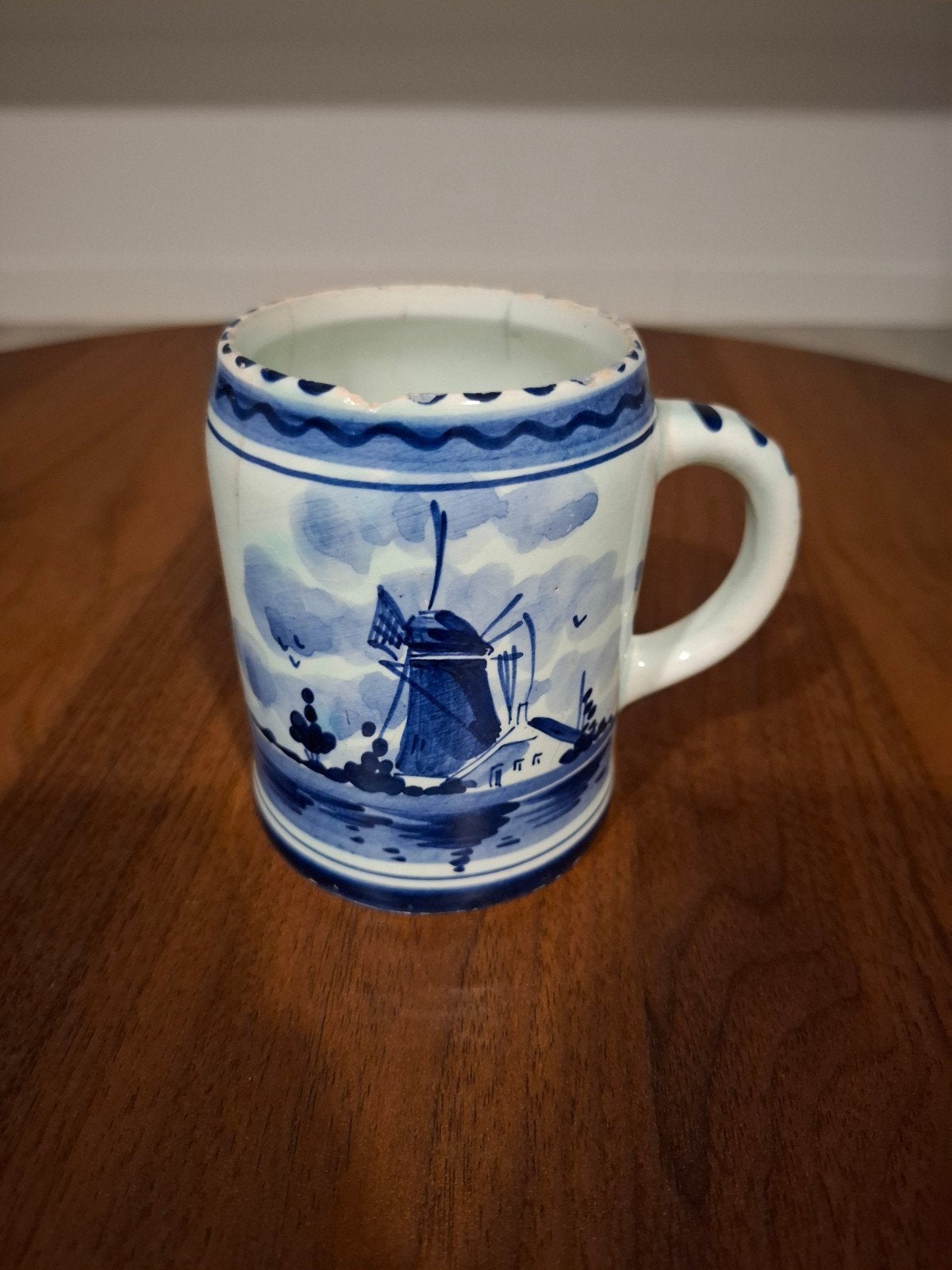 Vintage Delfts Holland Bierpul met Molen Decoratie, Antiek en Kunst, Ophalen of Verzenden
