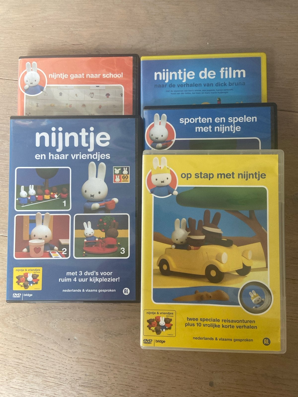 Nijntje DVD Collectie: Films en Avonturen (5 stuks), Ophalen, Gebruikt, Verzamelbox, Alle leeftijden