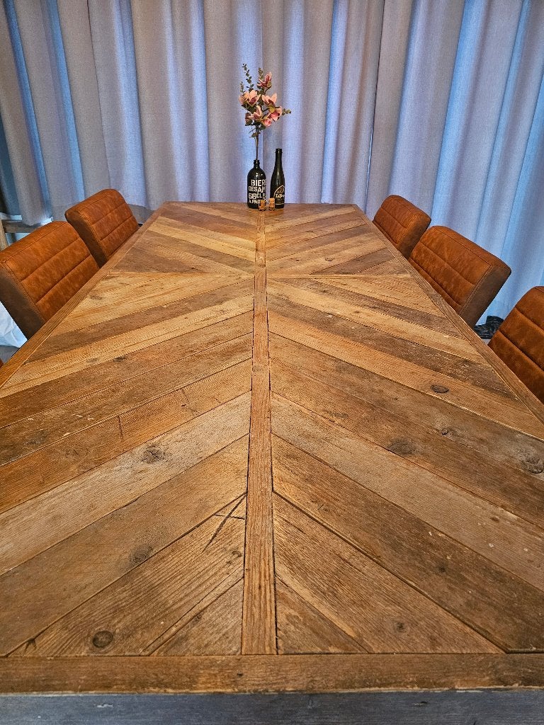 Robuuste eettafel, Gebruikt, 200 cm of meer, Vijf personen of meer, Rechthoekig