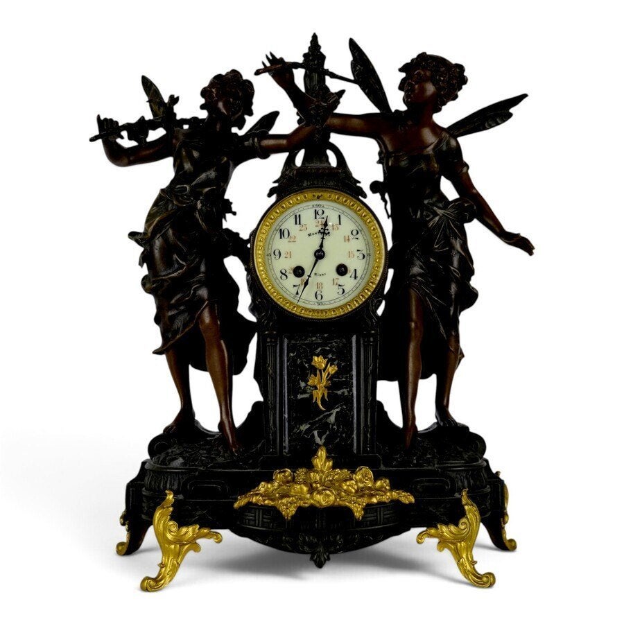 Art Nouveau schoorsteenpendule, Ophalen of Verzenden