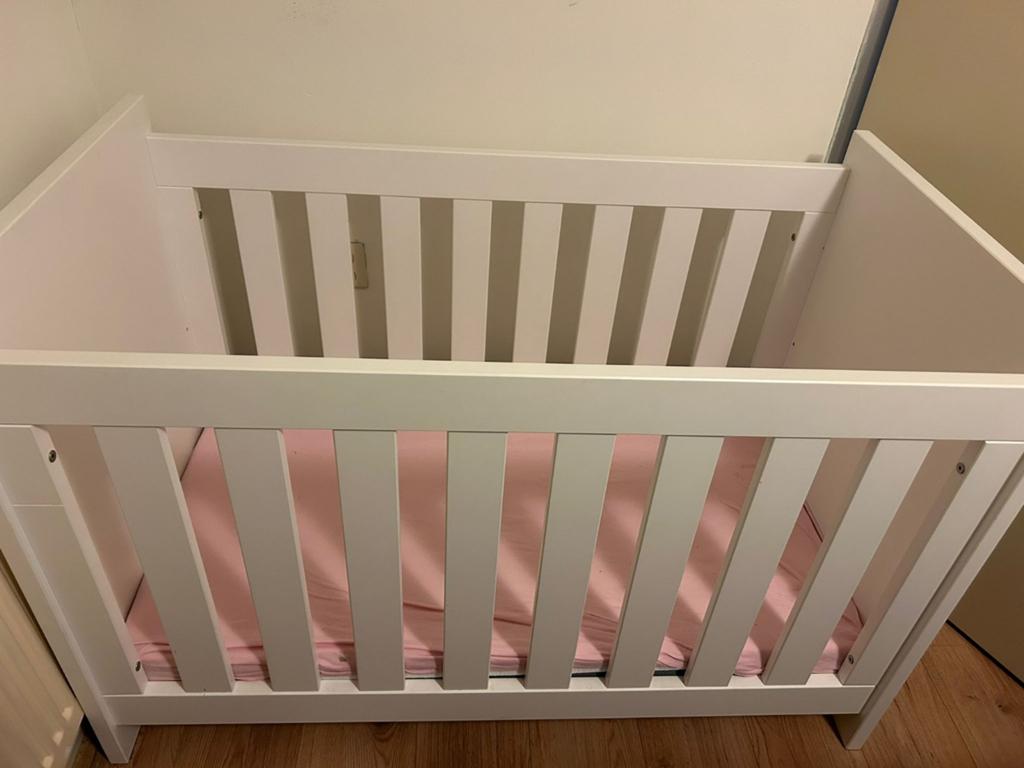 Bopita wit ledikant bieden vanaf 45, Kinderen en Baby's, Babywiegjes en Ledikanten, Ophalen, Gebruikt, Ledikant