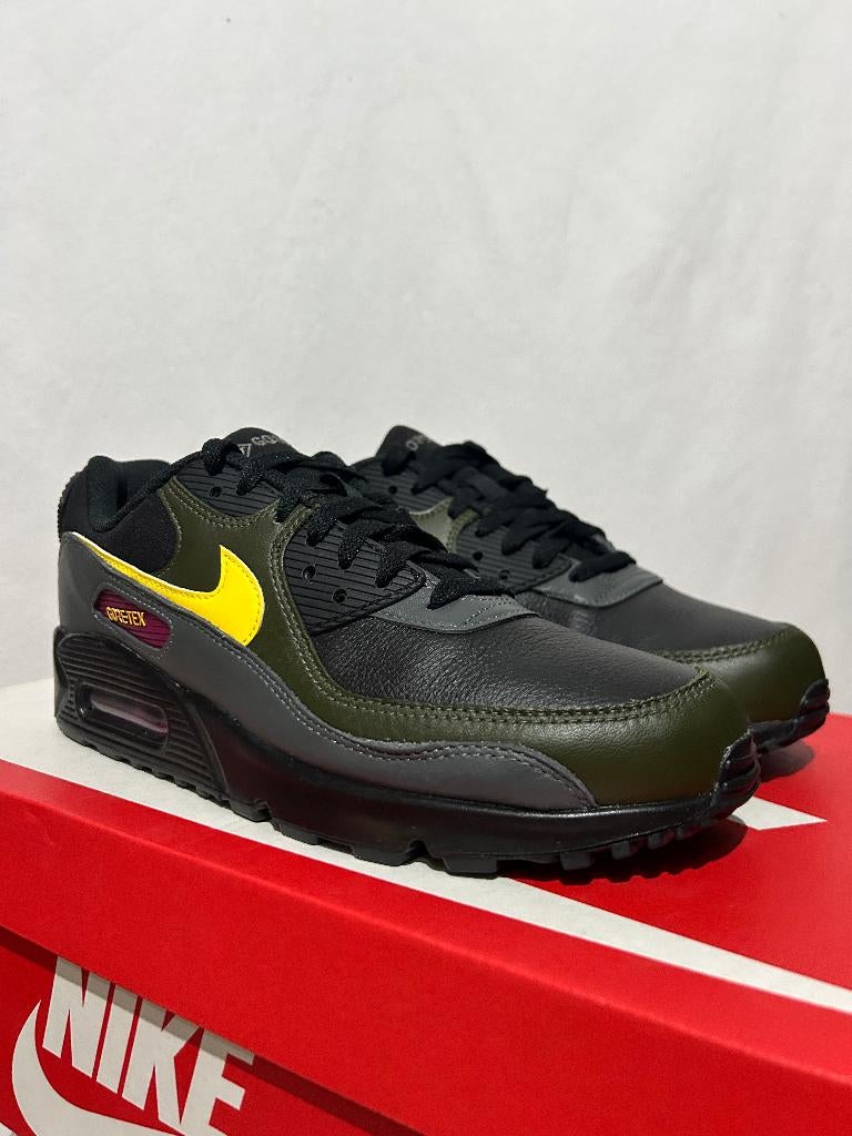 NIEUW! Maat 41 - Nike Air Max 90 Gore-Tex Black Cargo Khaki, Verzenden, Zwart, Nike, Nieuw