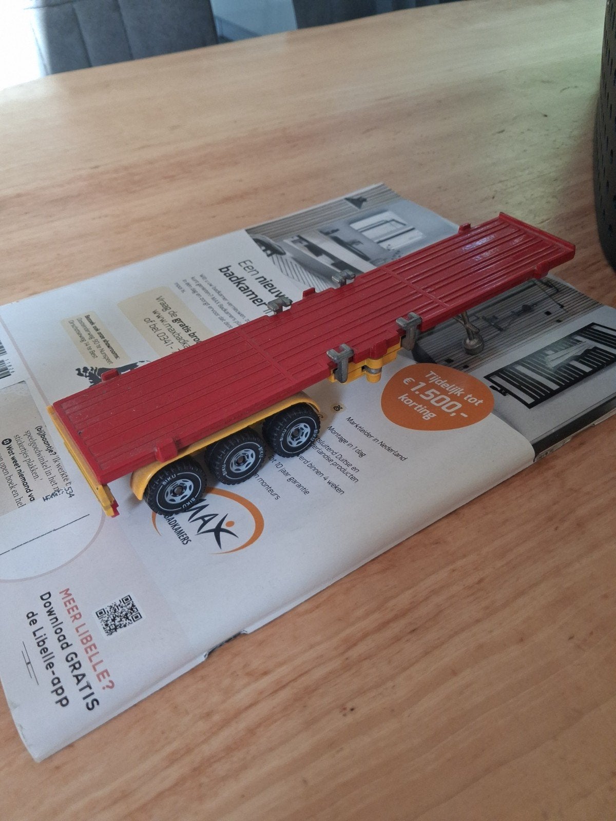 Siku container oplegger, Hobby en Vrije tijd, Modelauto's | 1:87, Ophalen of Verzenden, Gebruikt, Bus of Vrachtwagen, SIKU
