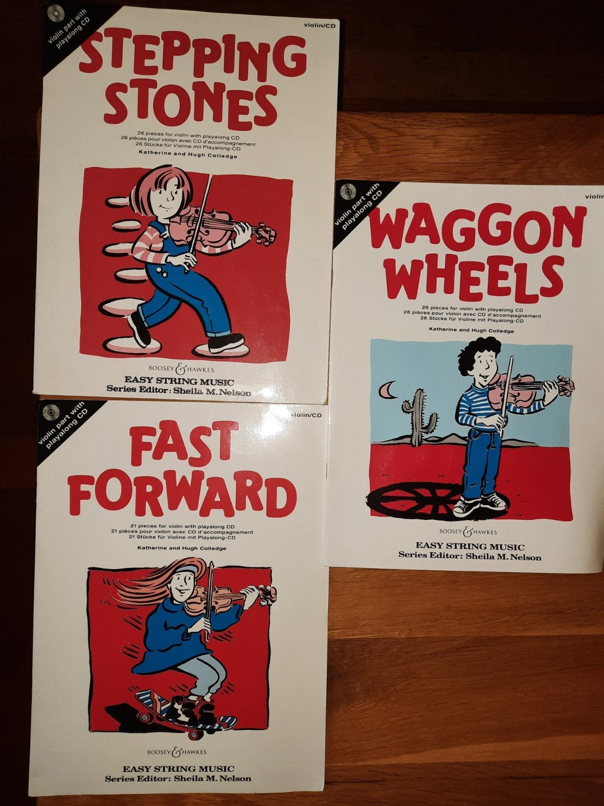 Viool beginners: Stepping Stones +Waggon wheels+Fast forward, Muziek en Instrumenten, Bladmuziek, Gebruikt, Overige genres, Ophalen of Verzenden