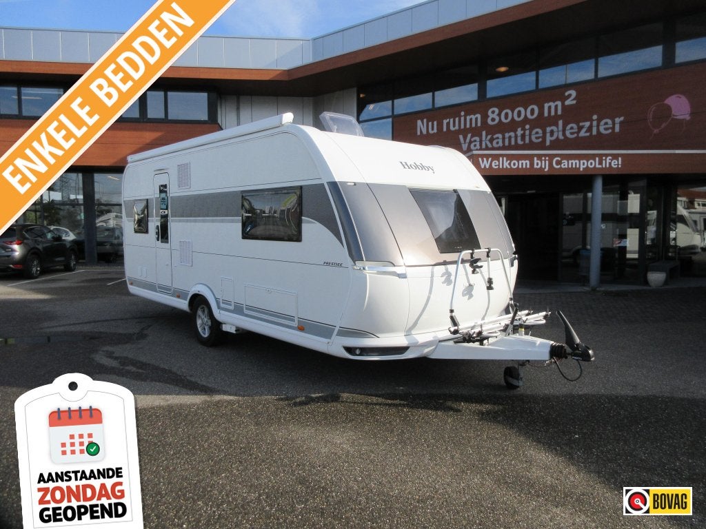 Hobby Prestige 560 UL, Rondzit, Hobby, 2 aparte bedden, Reservewiel