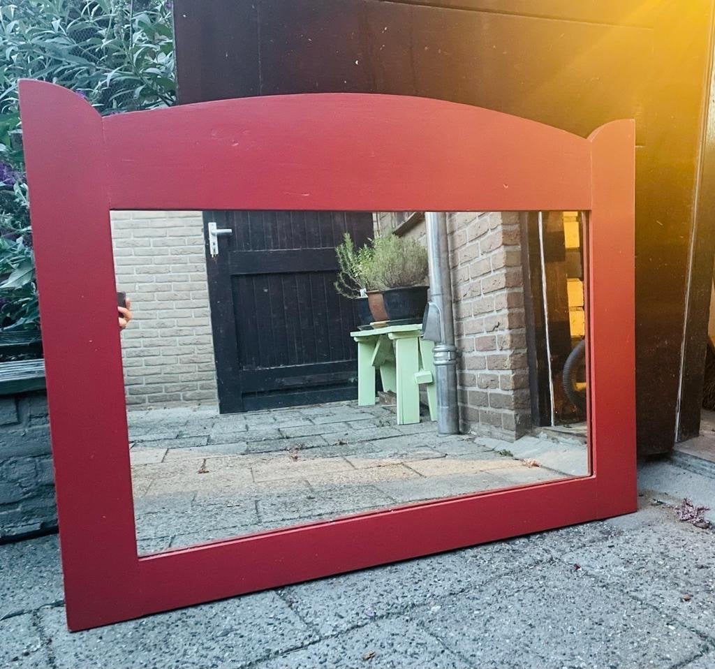 Spiegel hout, Ophalen, Zo goed als nieuw, 75 tot 100 cm, Minder dan 100 cm